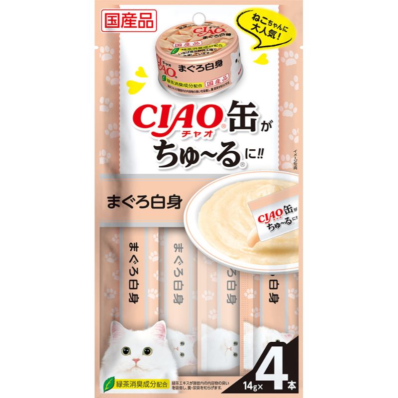 CIAO 護臟系肉泥小食 4條裝 - 白肉金槍魚