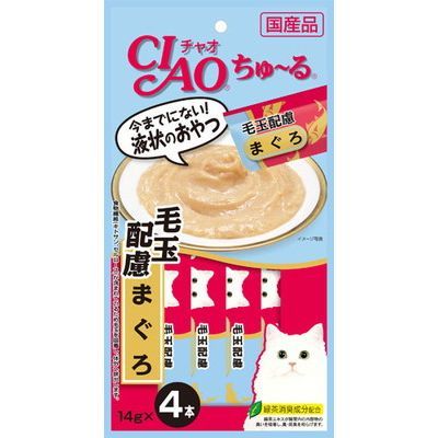 CIAO 糊仔小食 4條裝 - 金鮪魚味 (去毛球配方)