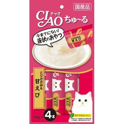 CIAO 糊仔小食 4條裝 - 雞肉 & 甜蝦味