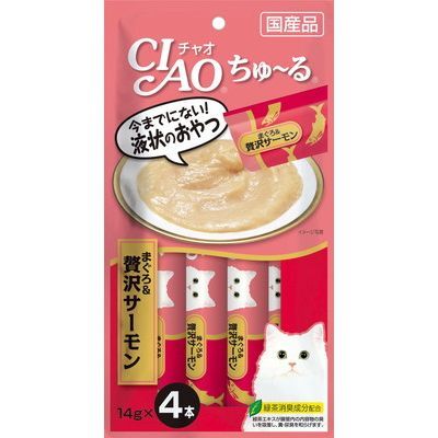 CIAO 糊仔小食 4條裝 - 金鮪魚 & 贅沢三文魚味