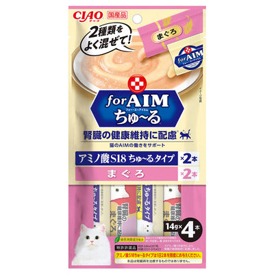 CIAO 糊仔小食 4條裝 - for AIM腎臟健康維持配配 氨基酸S18金鮪魚味