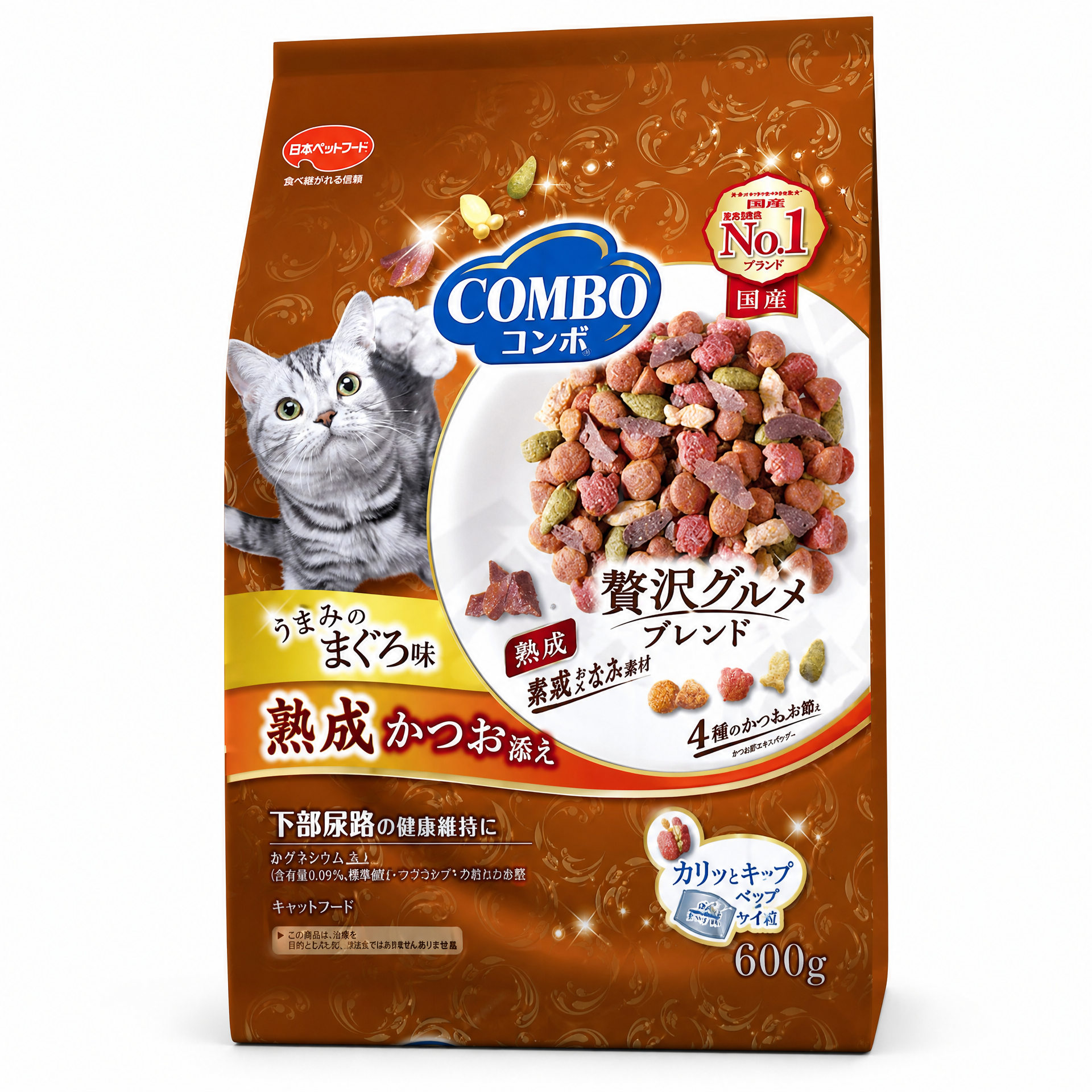 COMBO 貓咪奢華美食四重滋味熟成鰹魚乾糧 600g