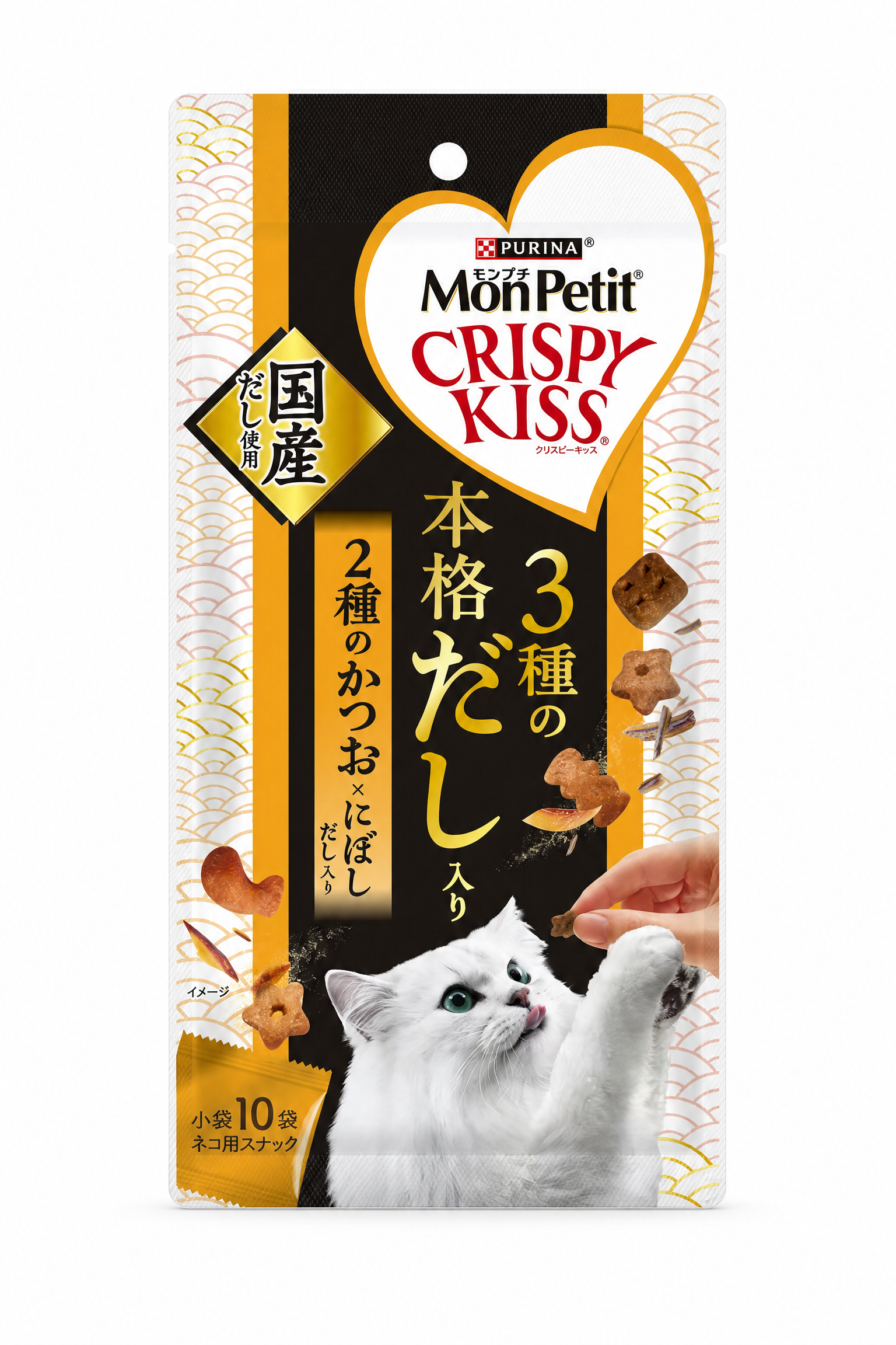 Mon Petit Crispy Kiss 鰹魚及小魚高湯味貓咪小食 30g