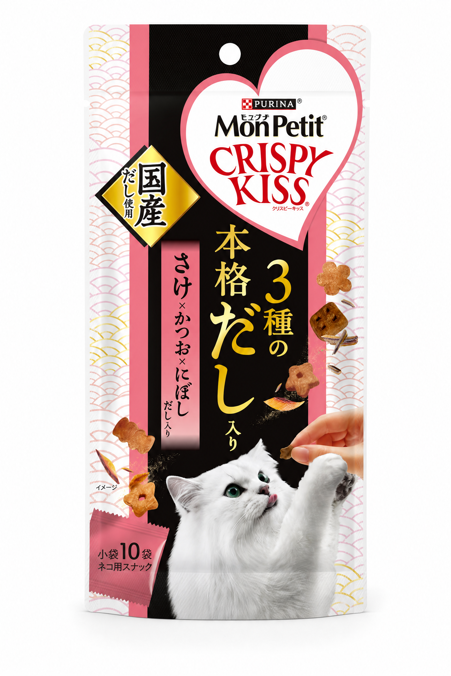 Mon Petit Crispy Kiss 三文魚、鰹魚及小魚味貓咪小食 30g