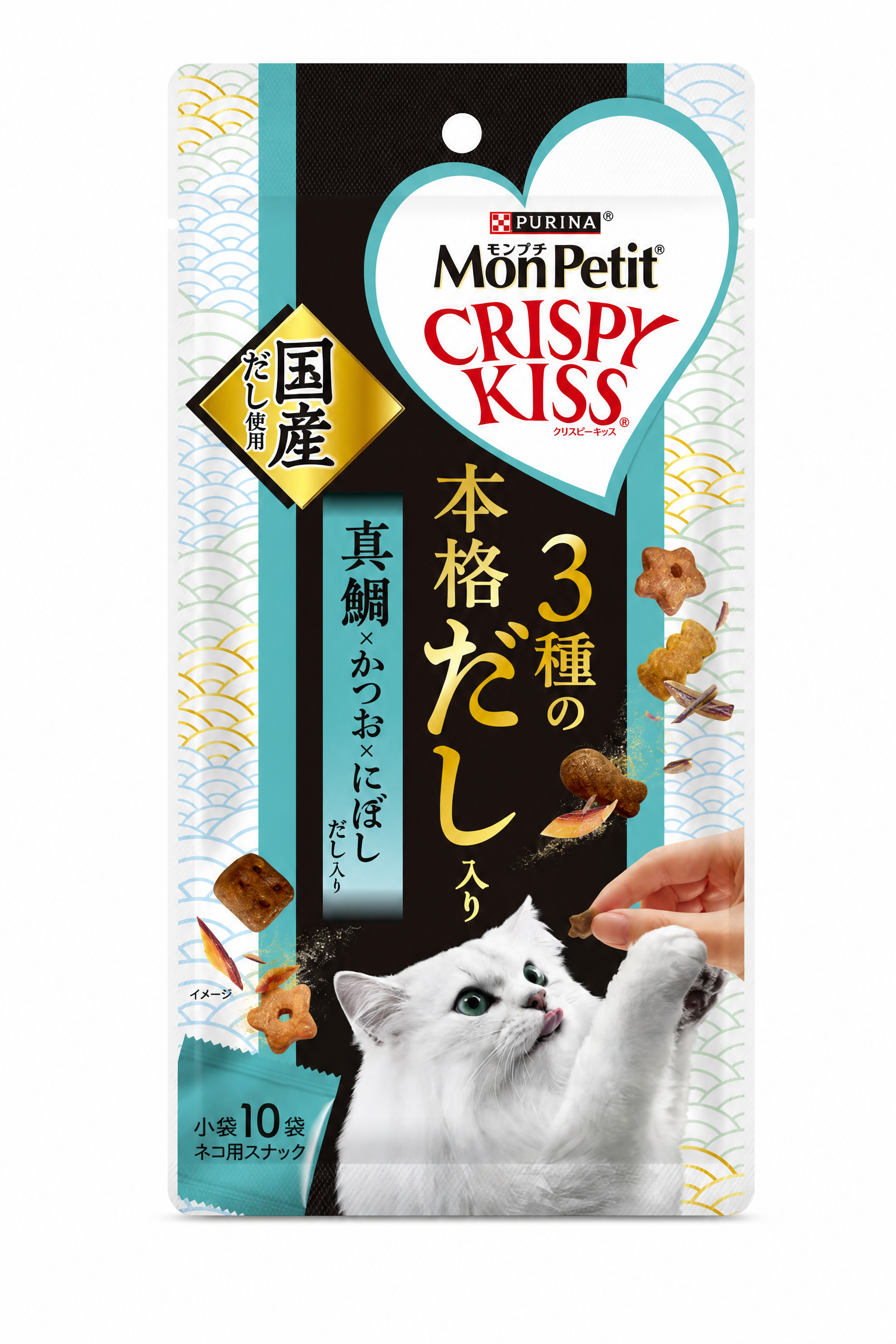 Mon Petit Crispy Kiss 真鯛、鰹魚及小魚高湯味貓咪小食 30g