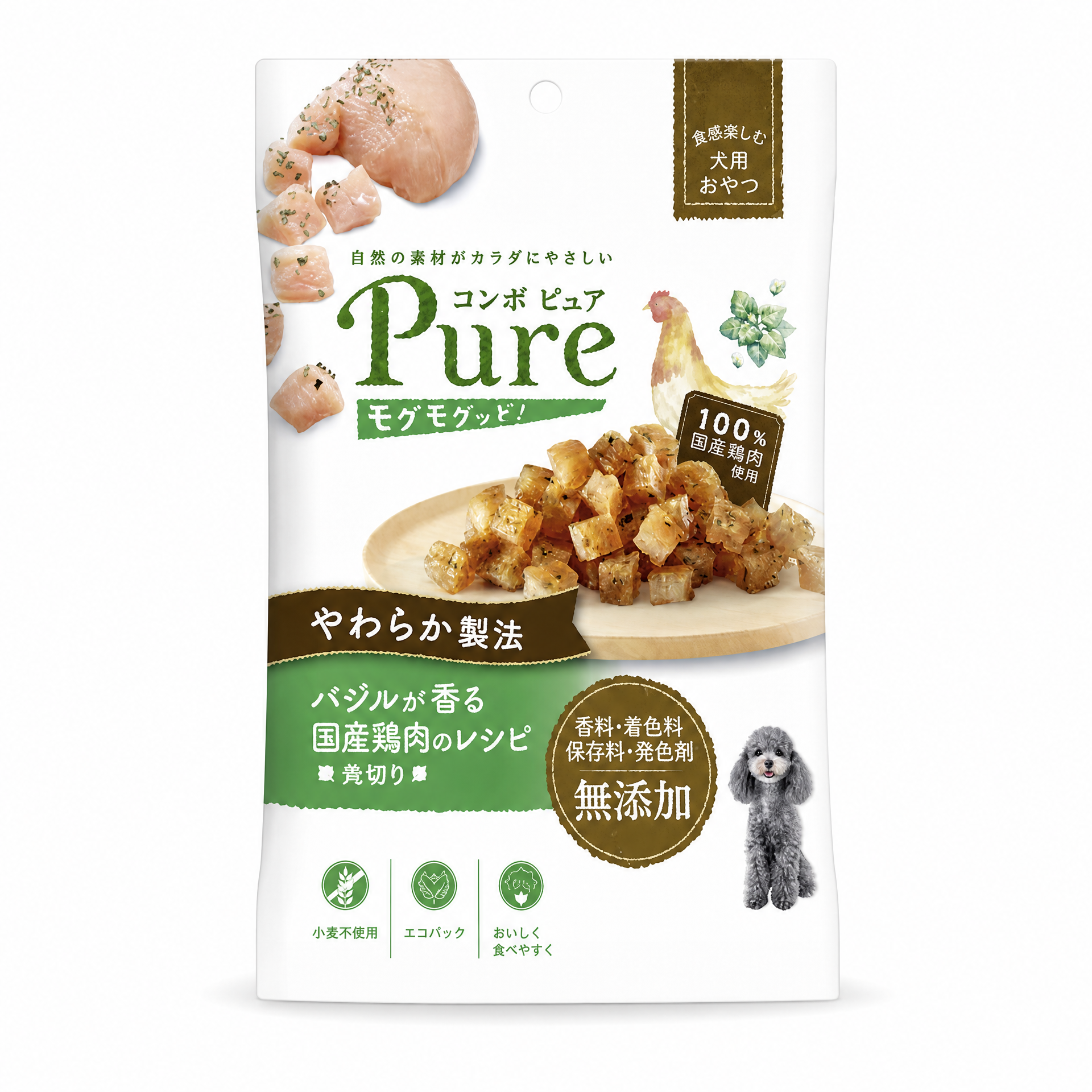 COMBO Pure 羅勒香雞肉切塊狗狗小食 50g